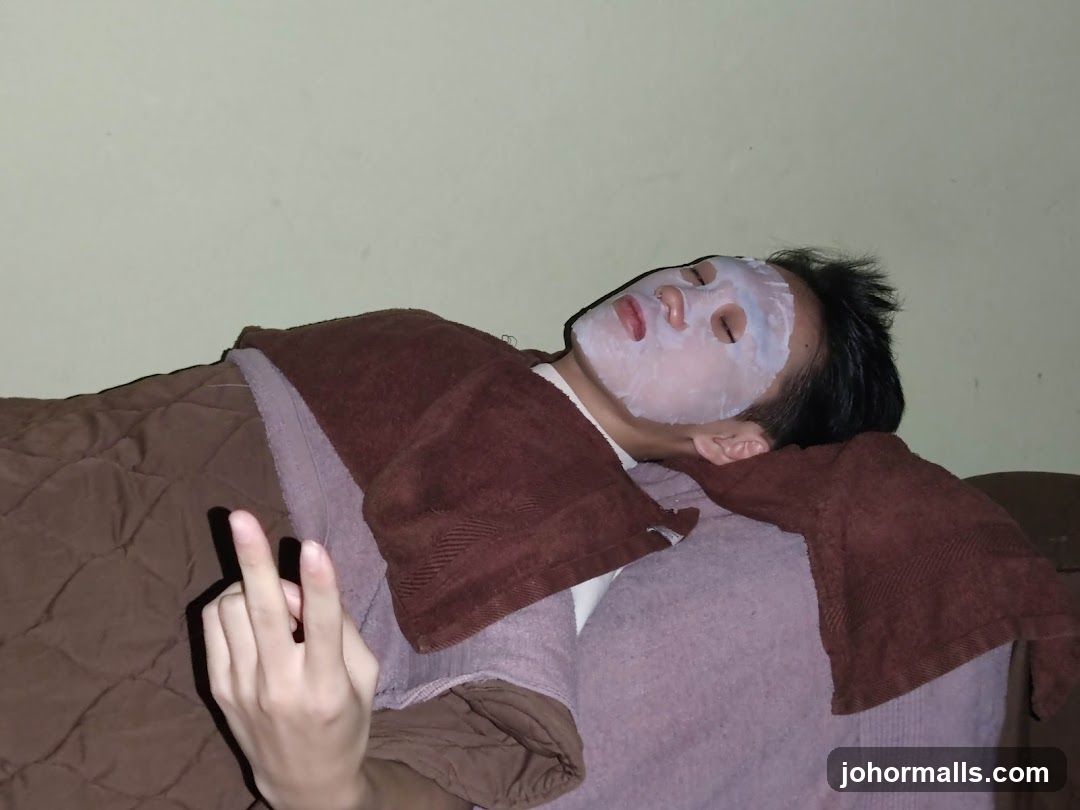Person with face mask