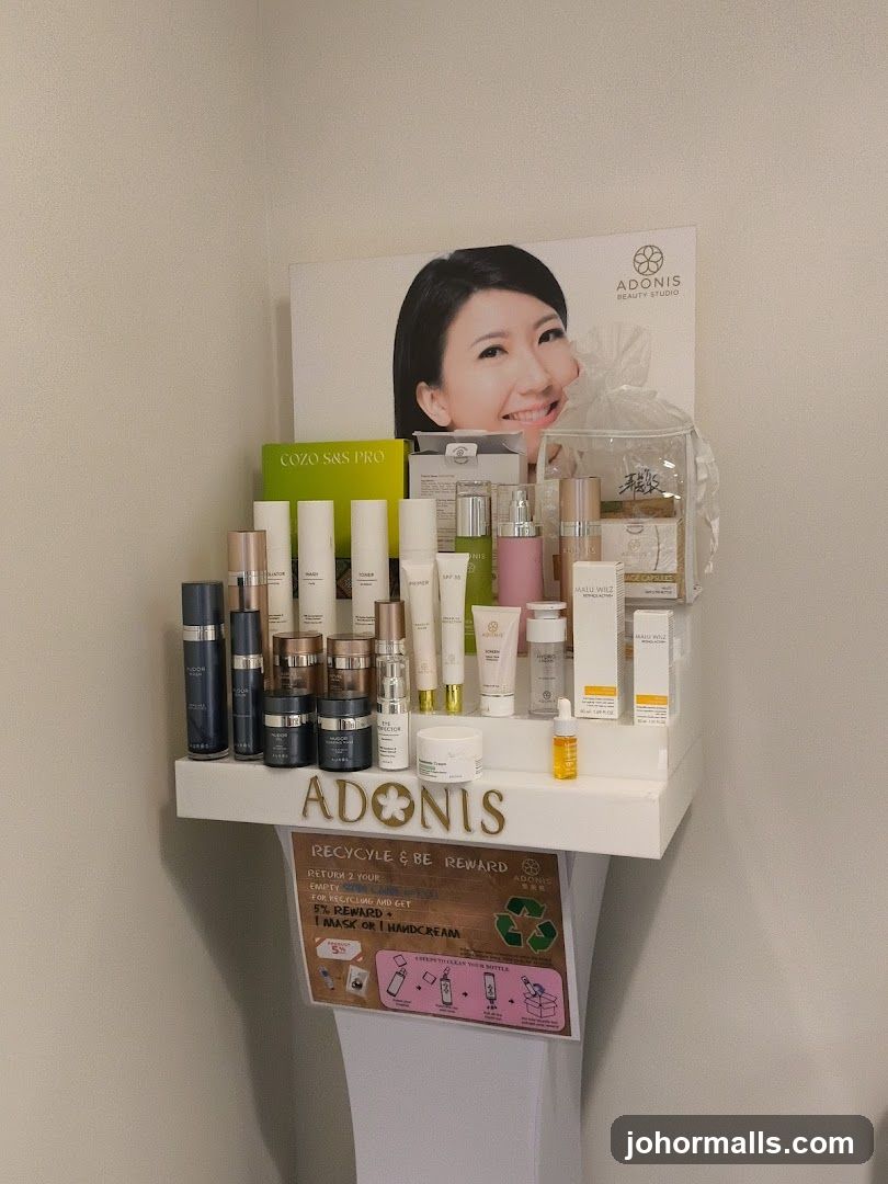 Adonis Beauty Studio Display