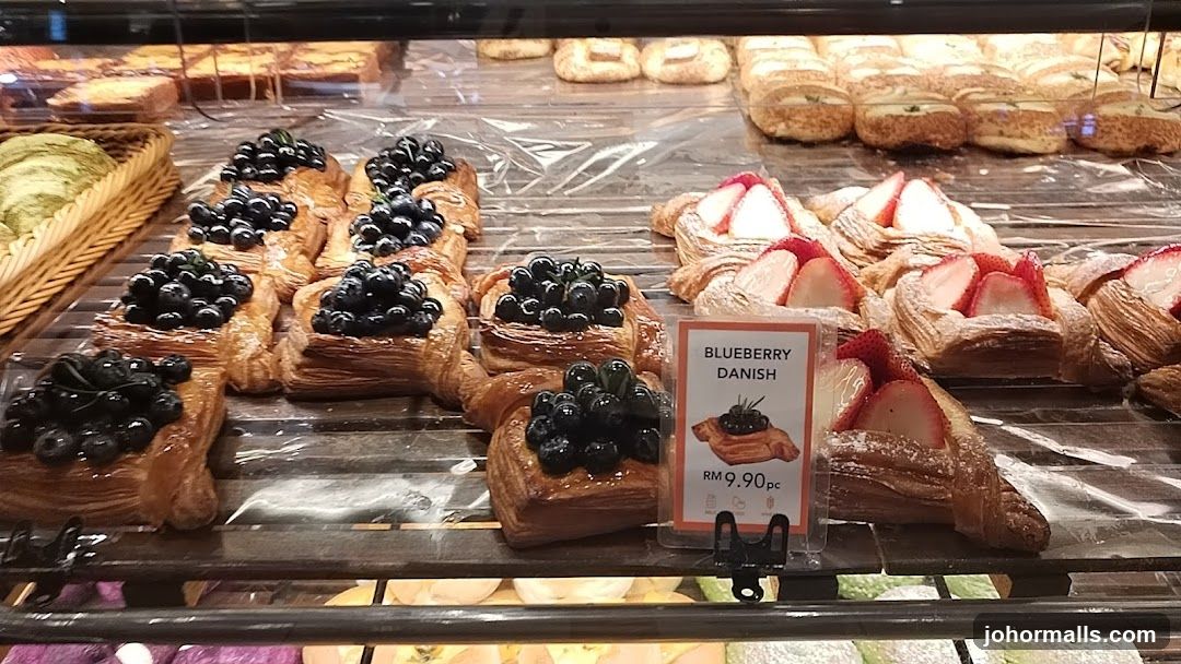 Pastries in a Display Case