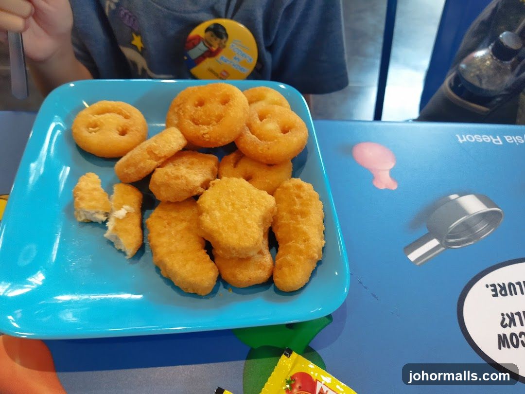 Chicken Nuggets and Smiley Fries