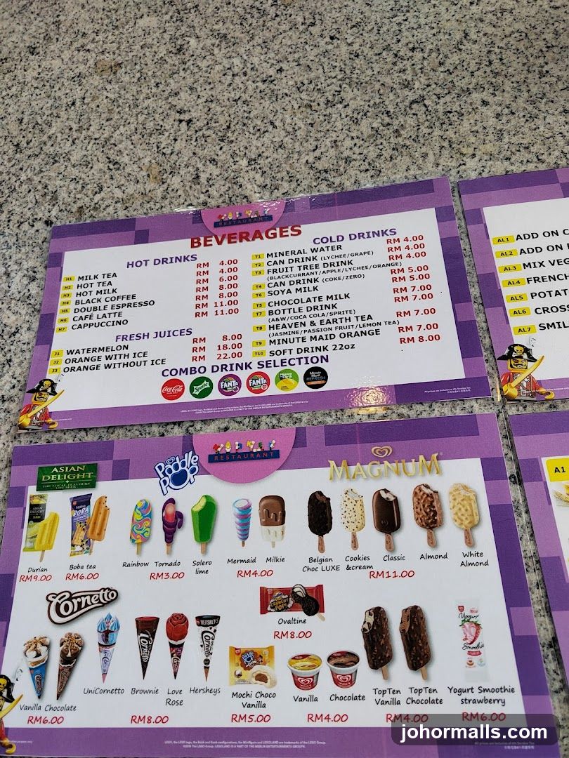 BEVERAGES & ICE CREAM MENU