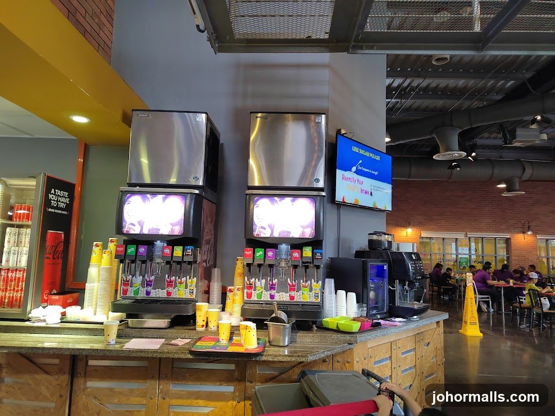 Beverage Station and Dining Area