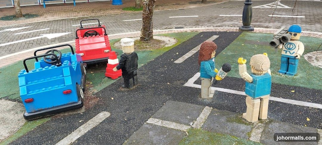 Lego figures at a play area