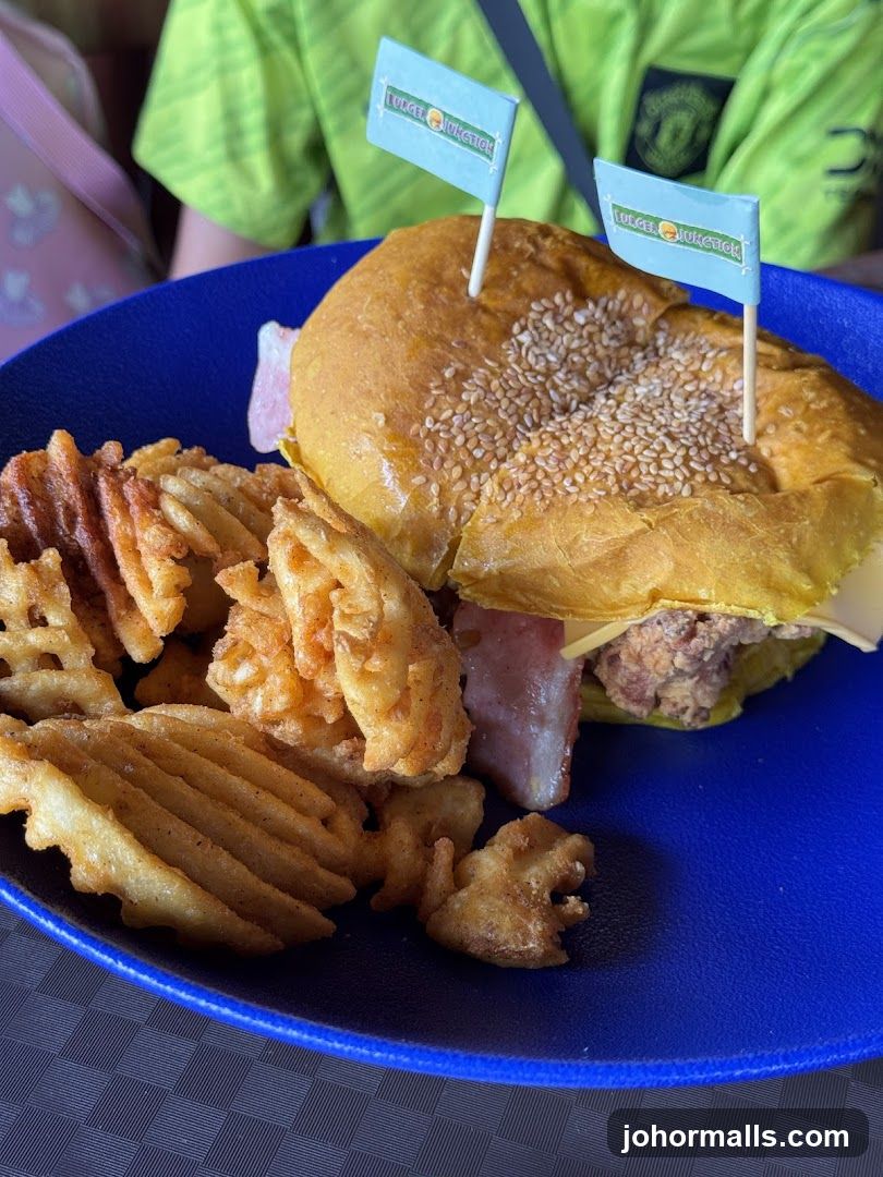 Burger and Waffle Fries