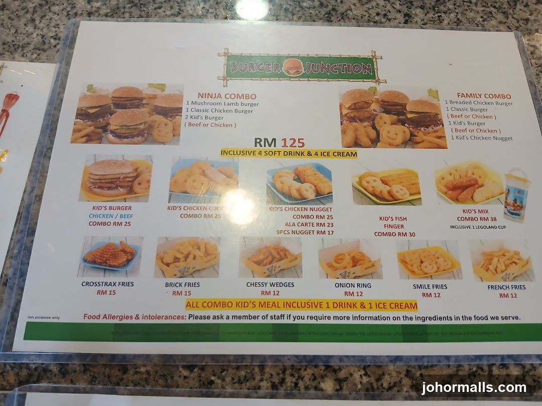 Burger Junction Menu
