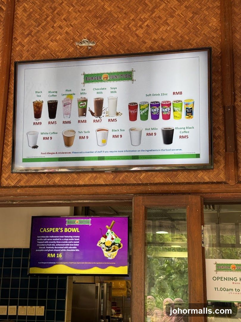 Burger Junction Menu
