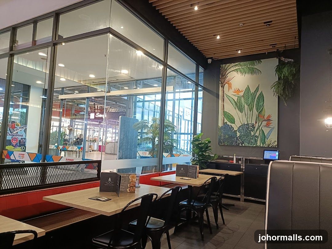Restaurant Interior with Tropical Art