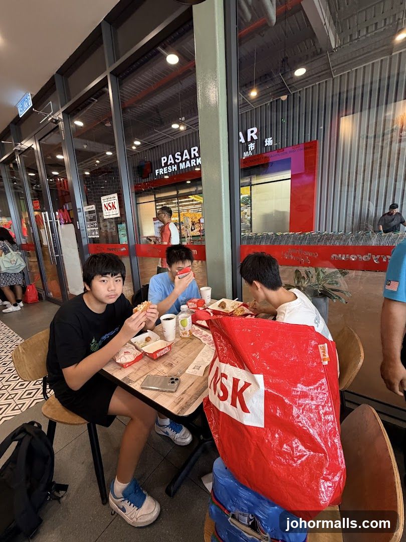 People eating at a table