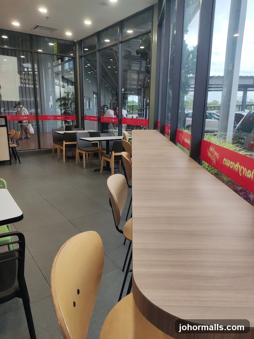 Restaurant Interior with Tables and Chairs
