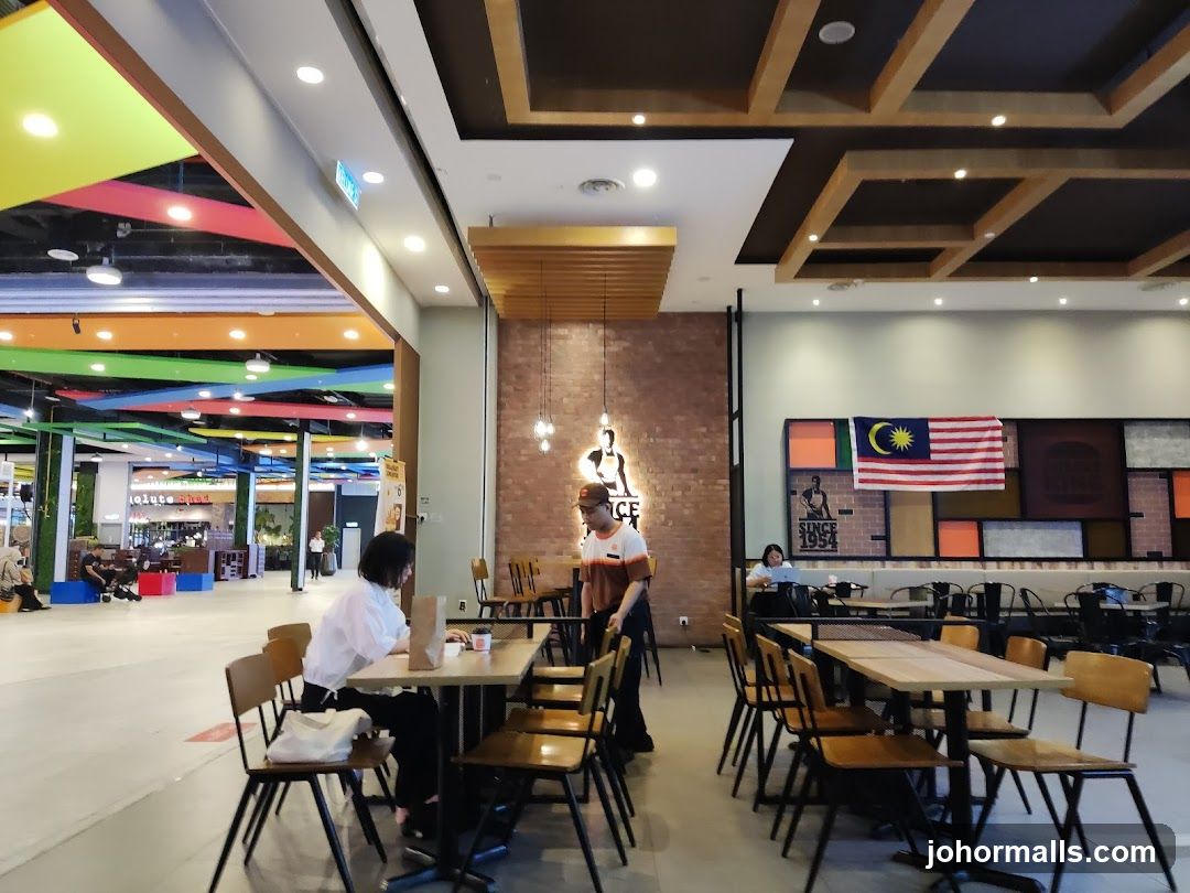 Restaurant Interior with Malaysian Flag