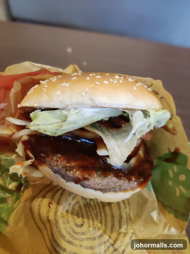 Burger with BBQ Sauce