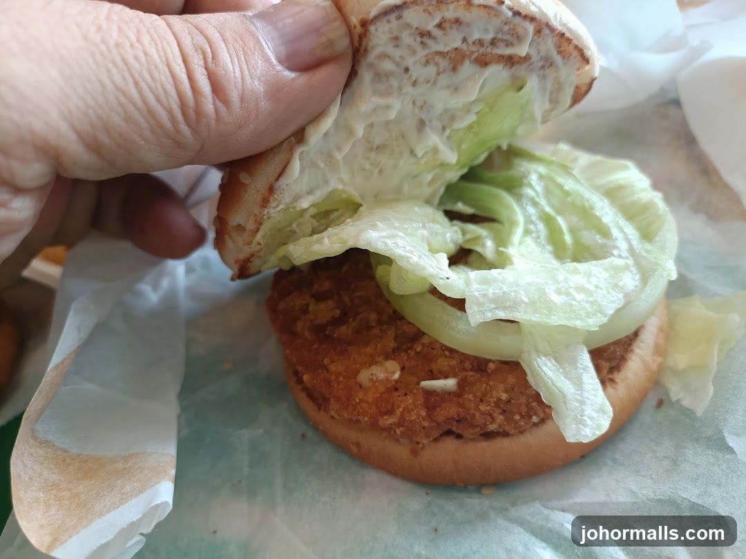 Burger with Lettuce and Onion