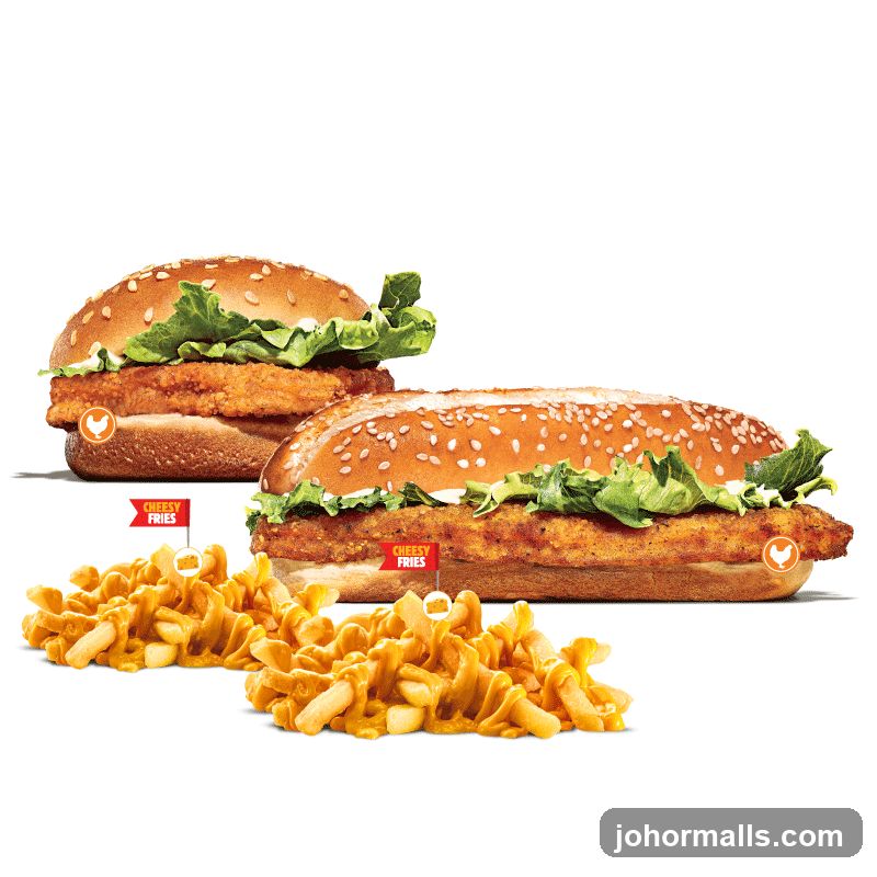 Chicken Sandwiches and Cheesy Fries