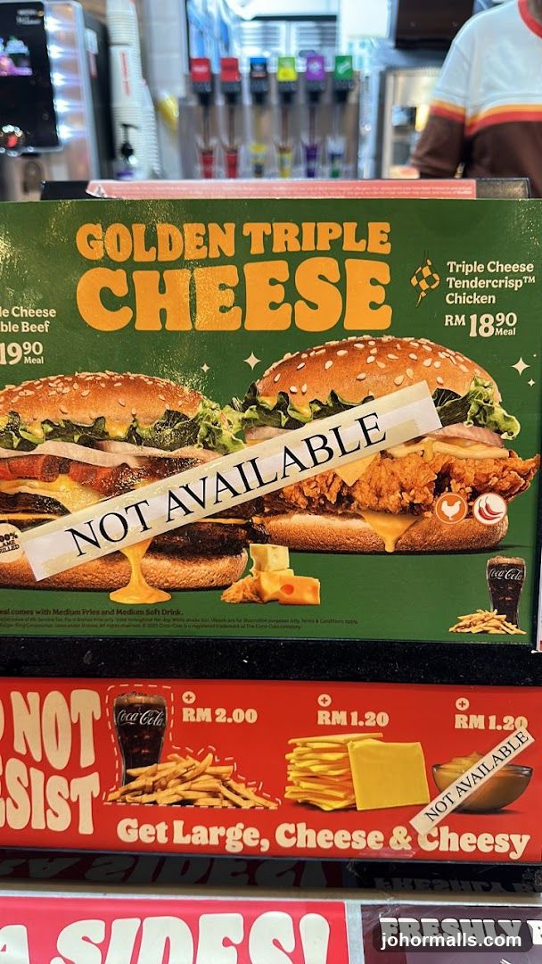Golden Triple Cheese Menu