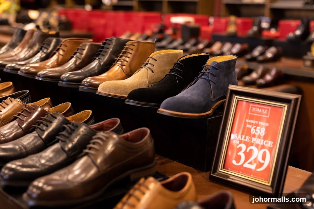 Shoe Store Display with Sale Sign