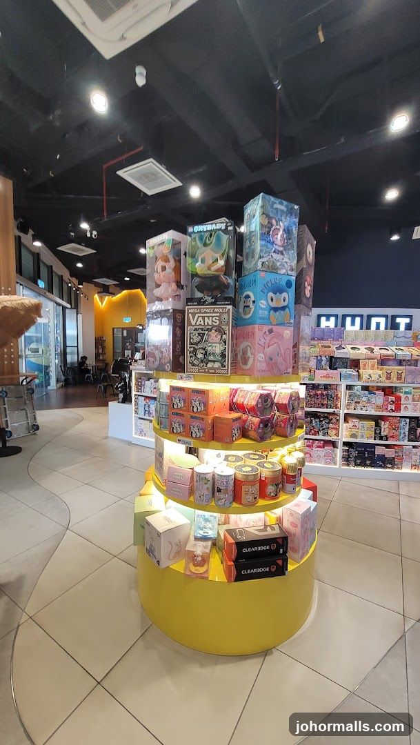 Display of Collectible Toys and Merchandise