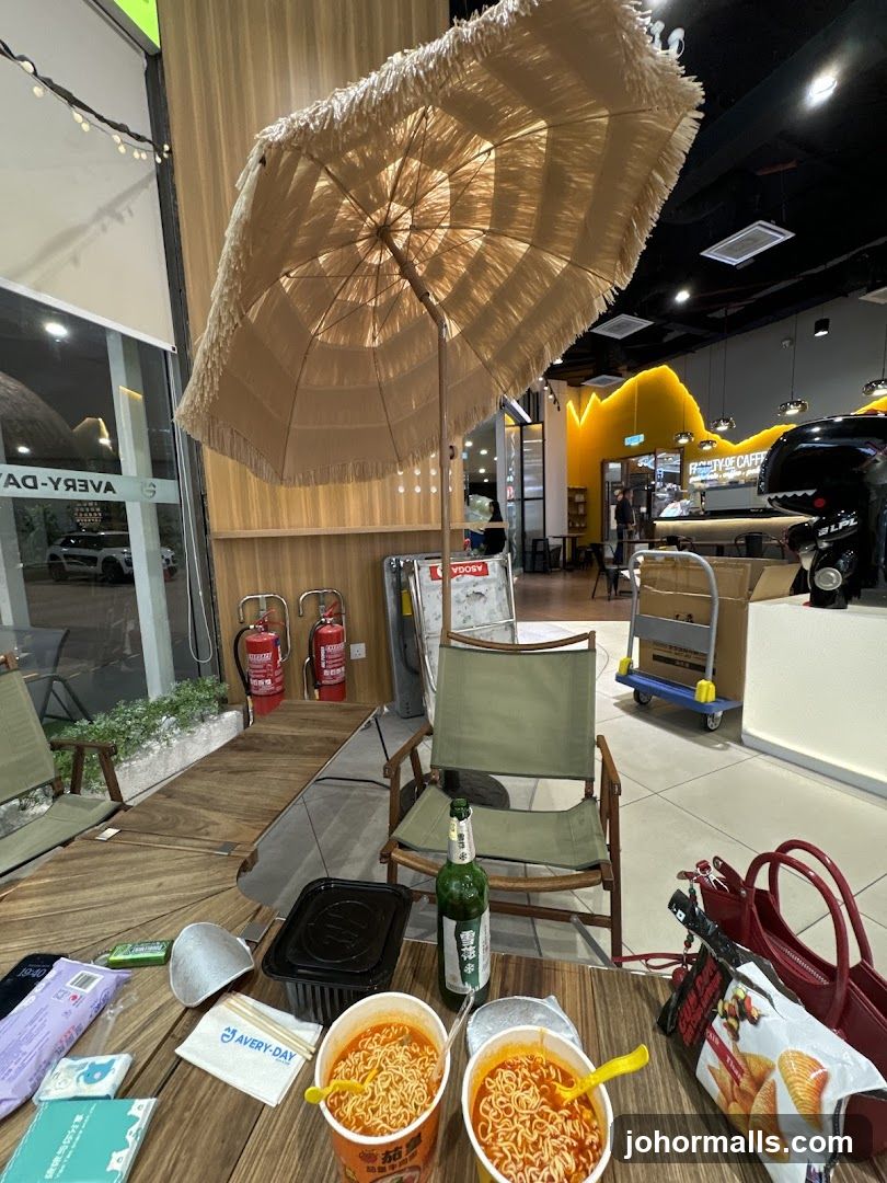 Outdoor Seating with Instant Noodles
