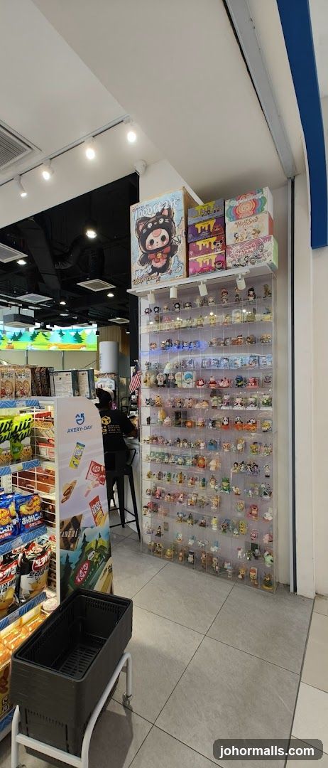 Display of Collectible Figurines and Snacks