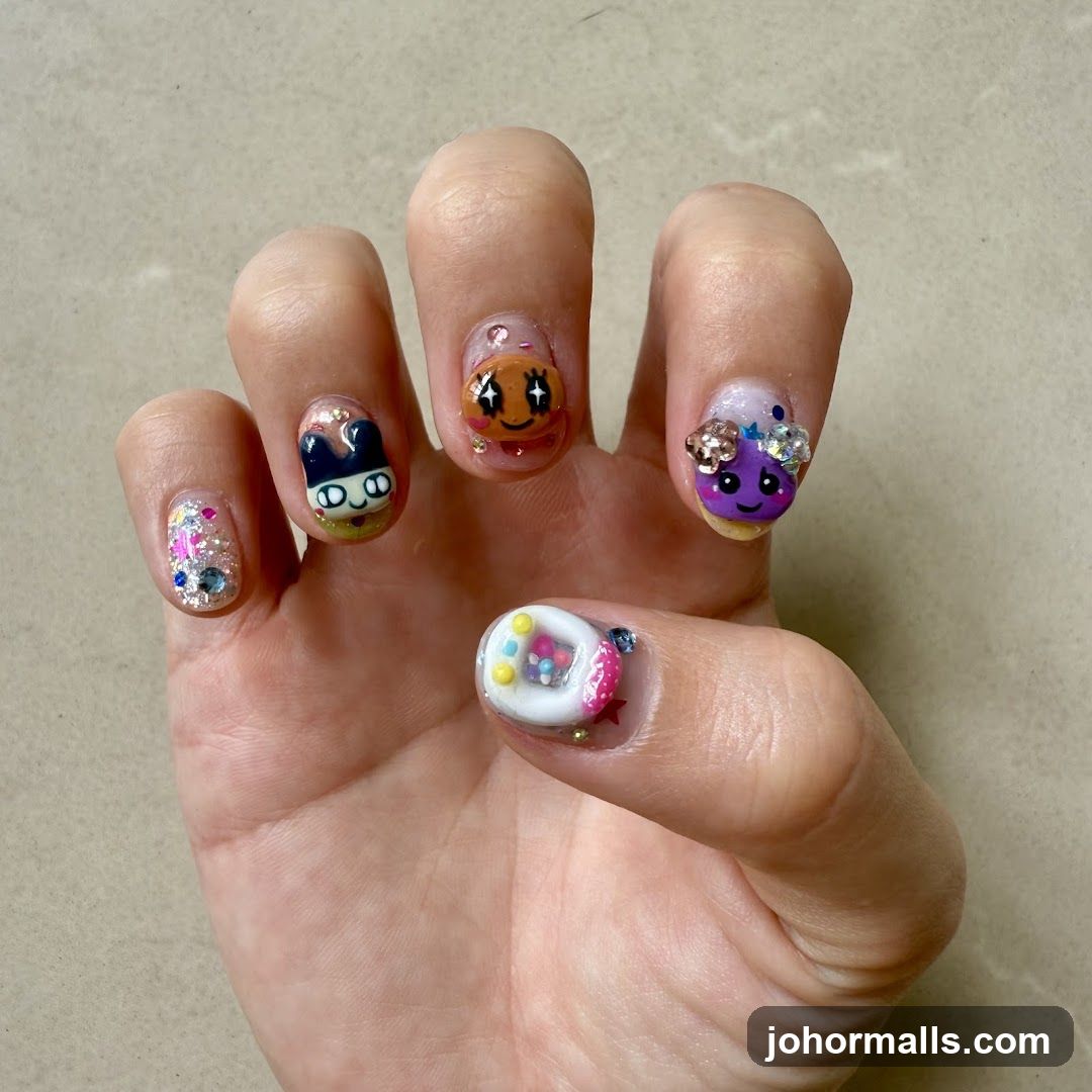 Nail Art with Cartoon Characters