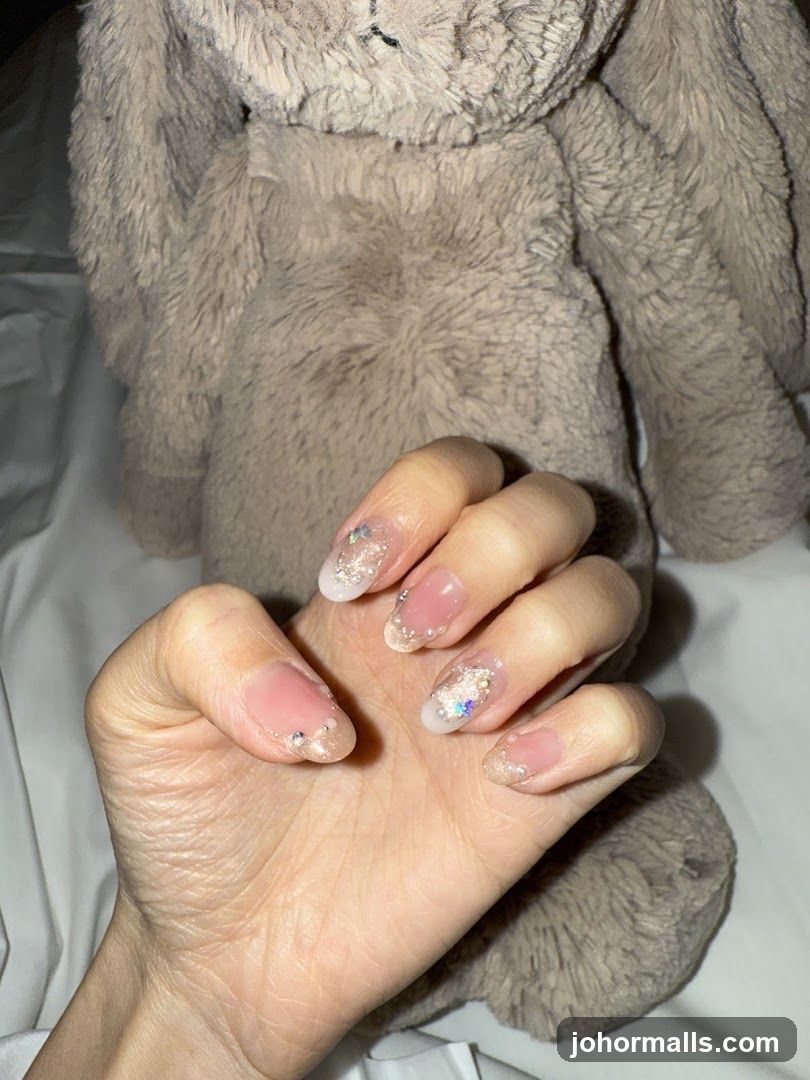 Nails with Glitter and Gems