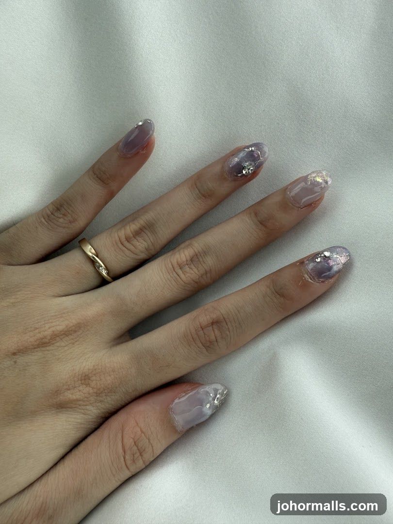 Nails with Rhinestones