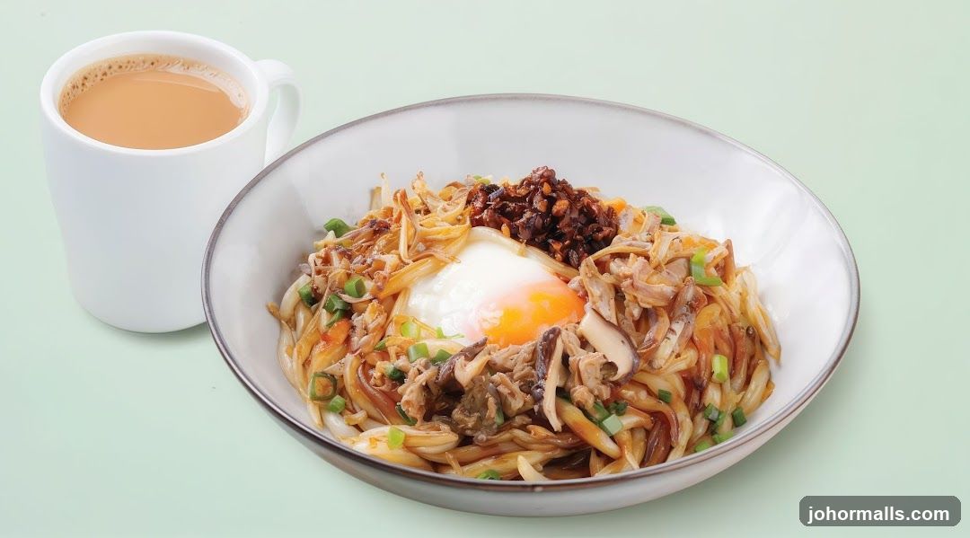 Noodles with Egg and Tea