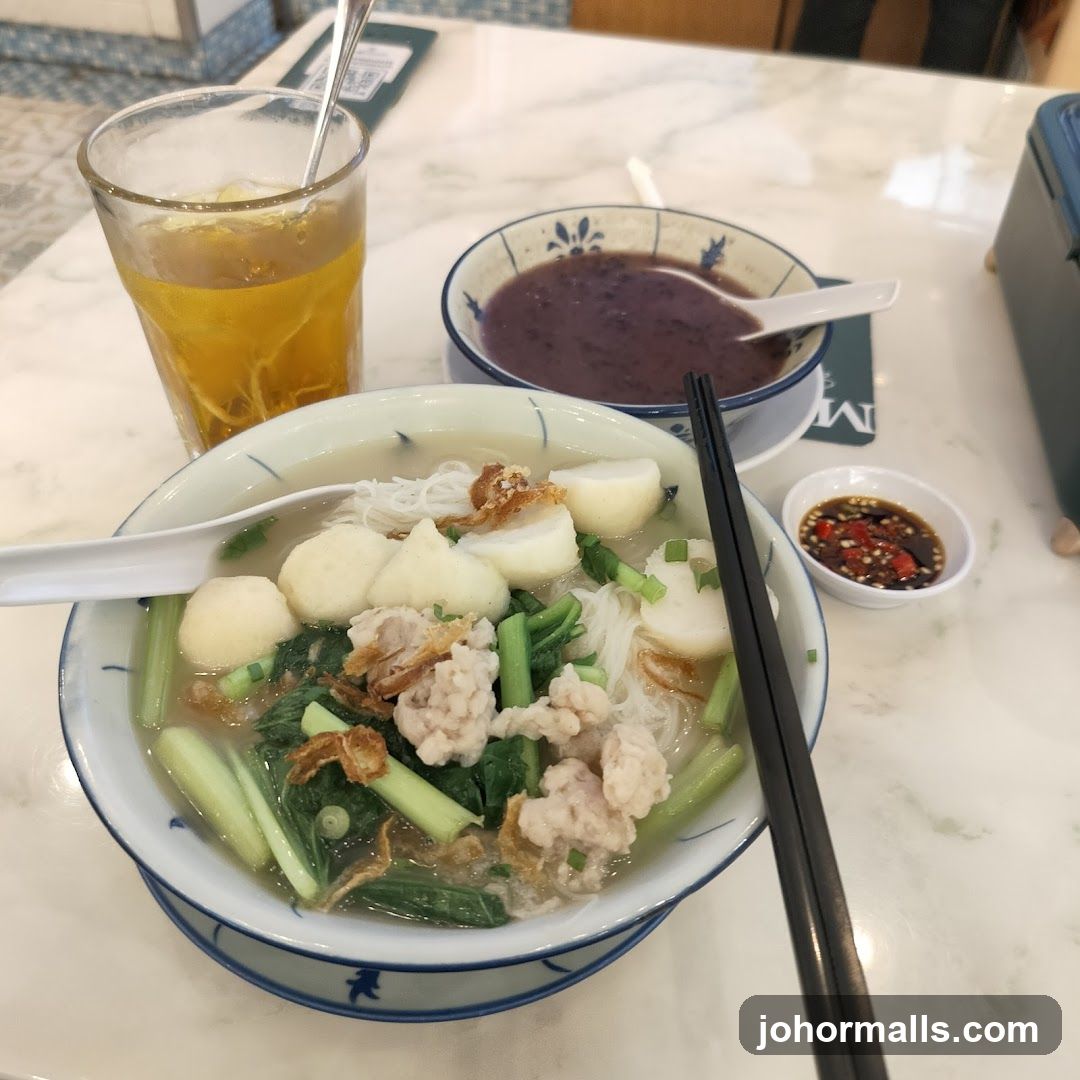 Noodle Soup and Dessert