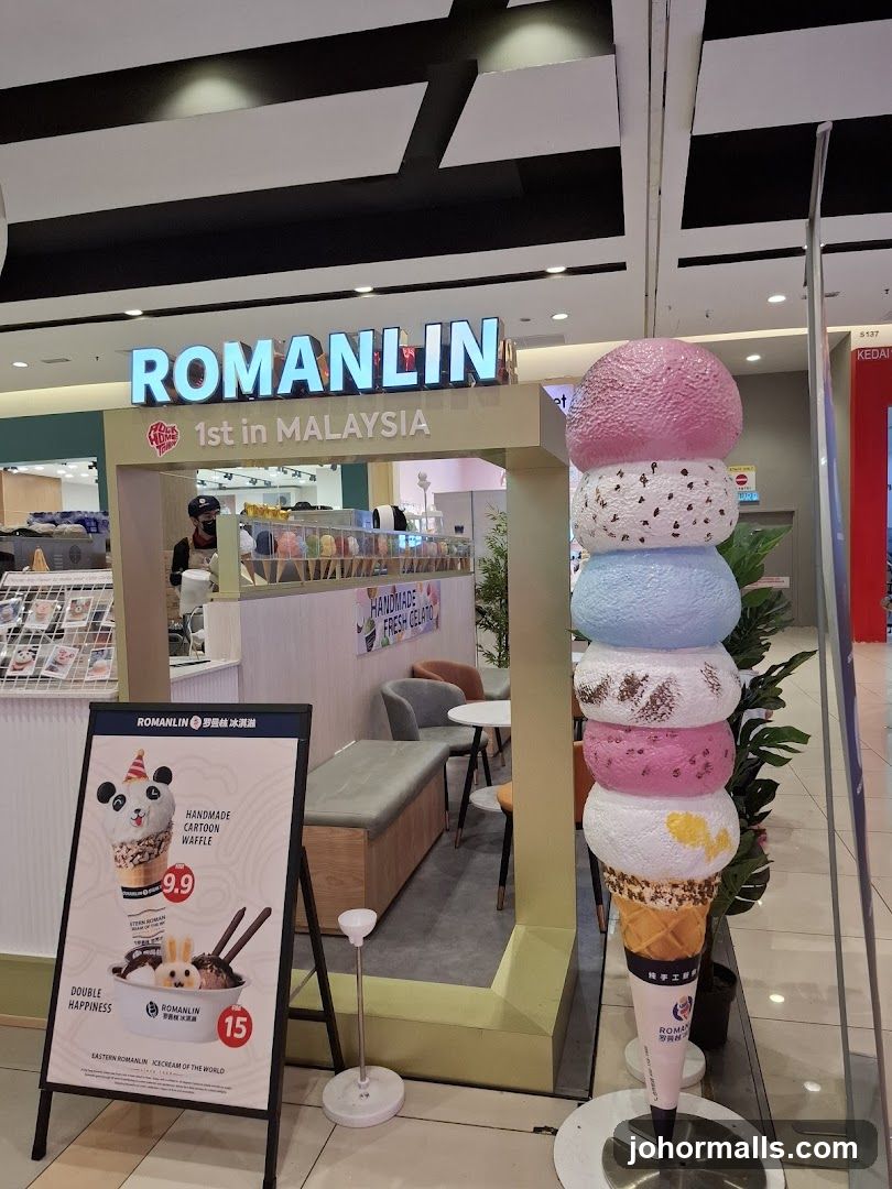 Romanlin ice cream and tea KS13 Aeon Mall Tebrau City