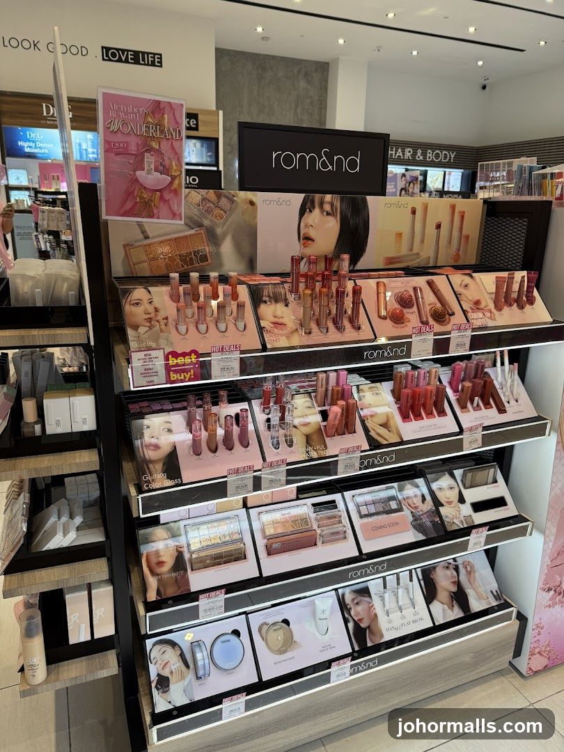 Rom&nd Makeup Display