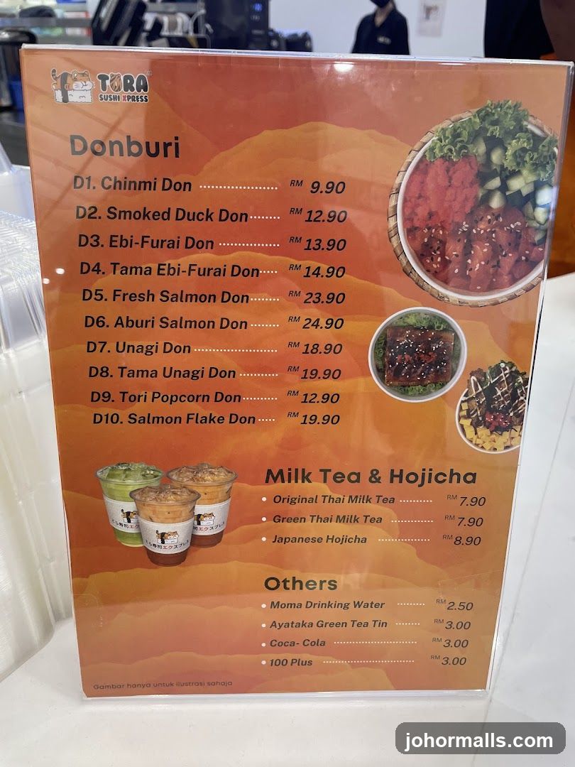 Tora Sushi Xpress Menu