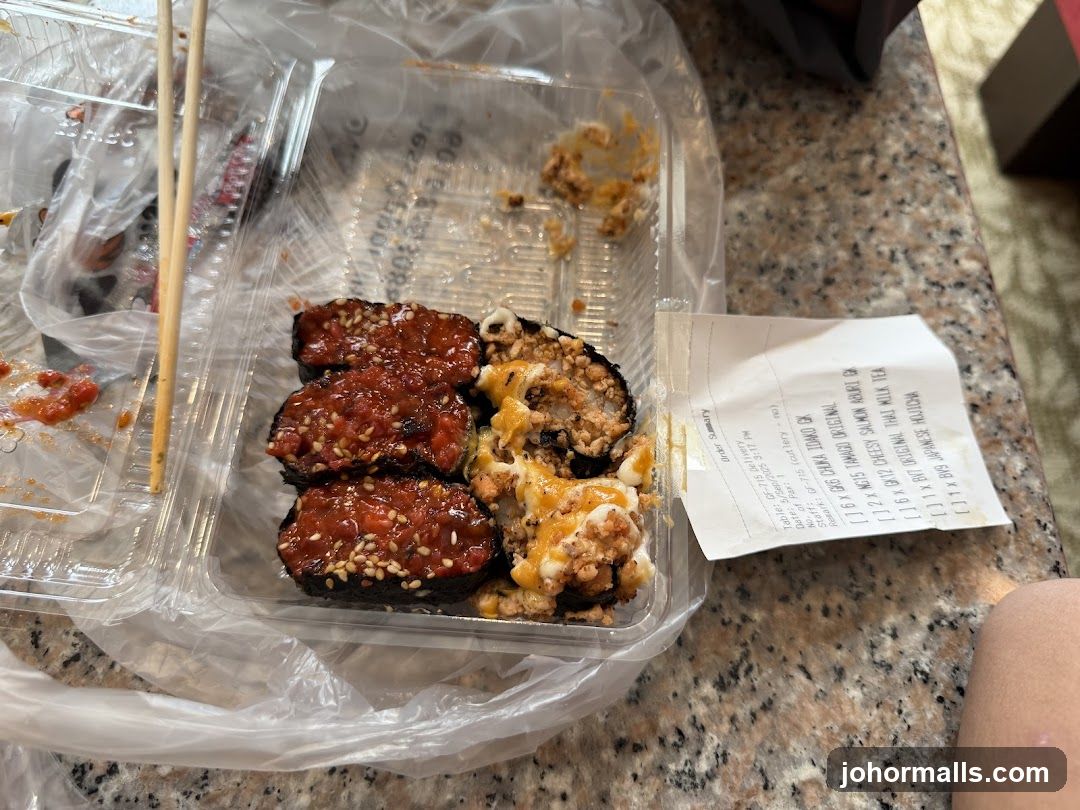 Sushi and Receipt