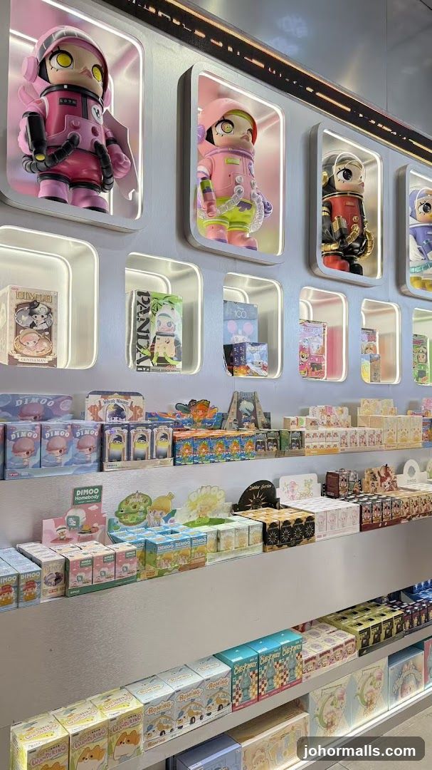 Display of collectible toys