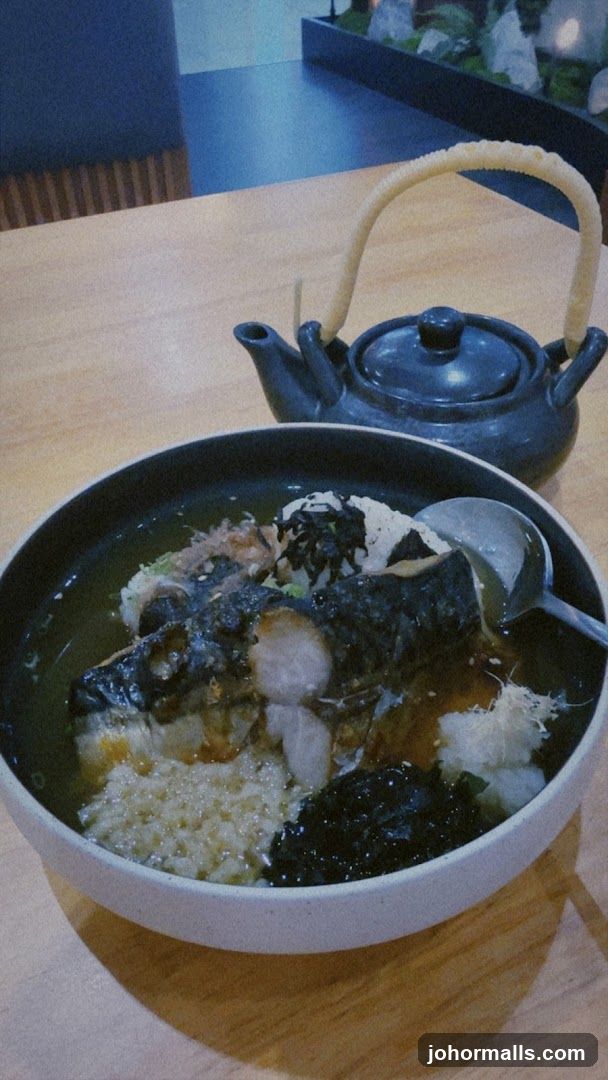 Fish and Rice Dish with Teapot