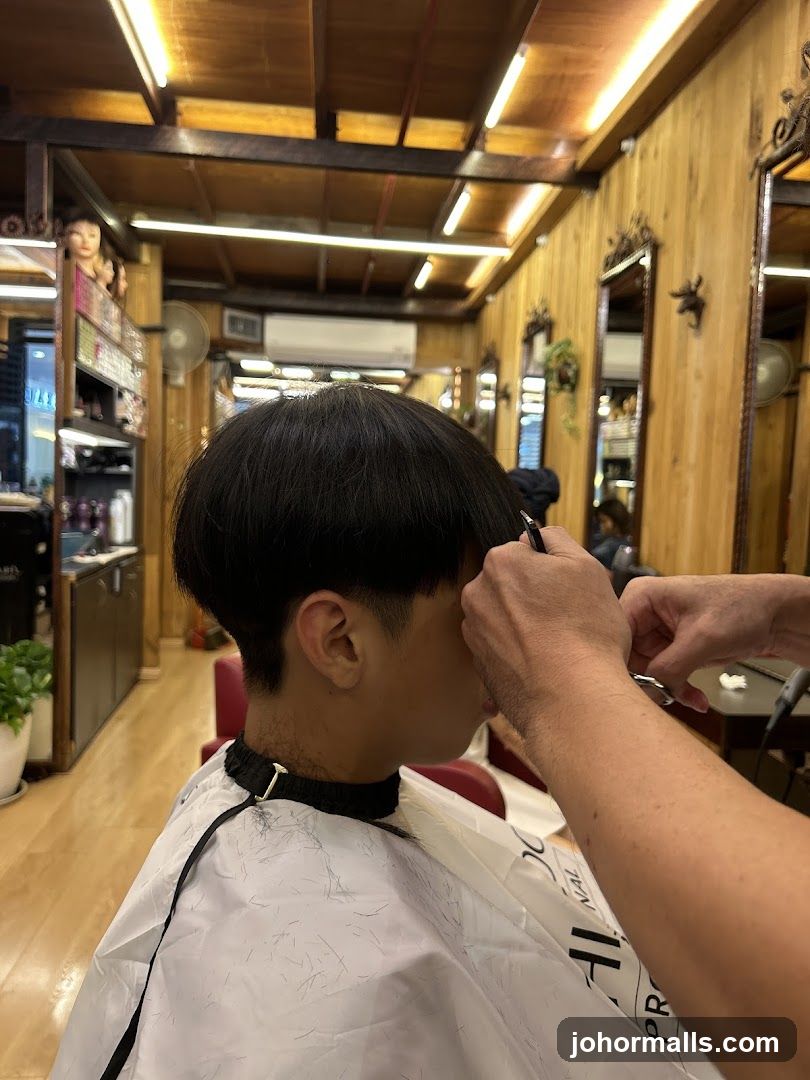 Haircut in Progress