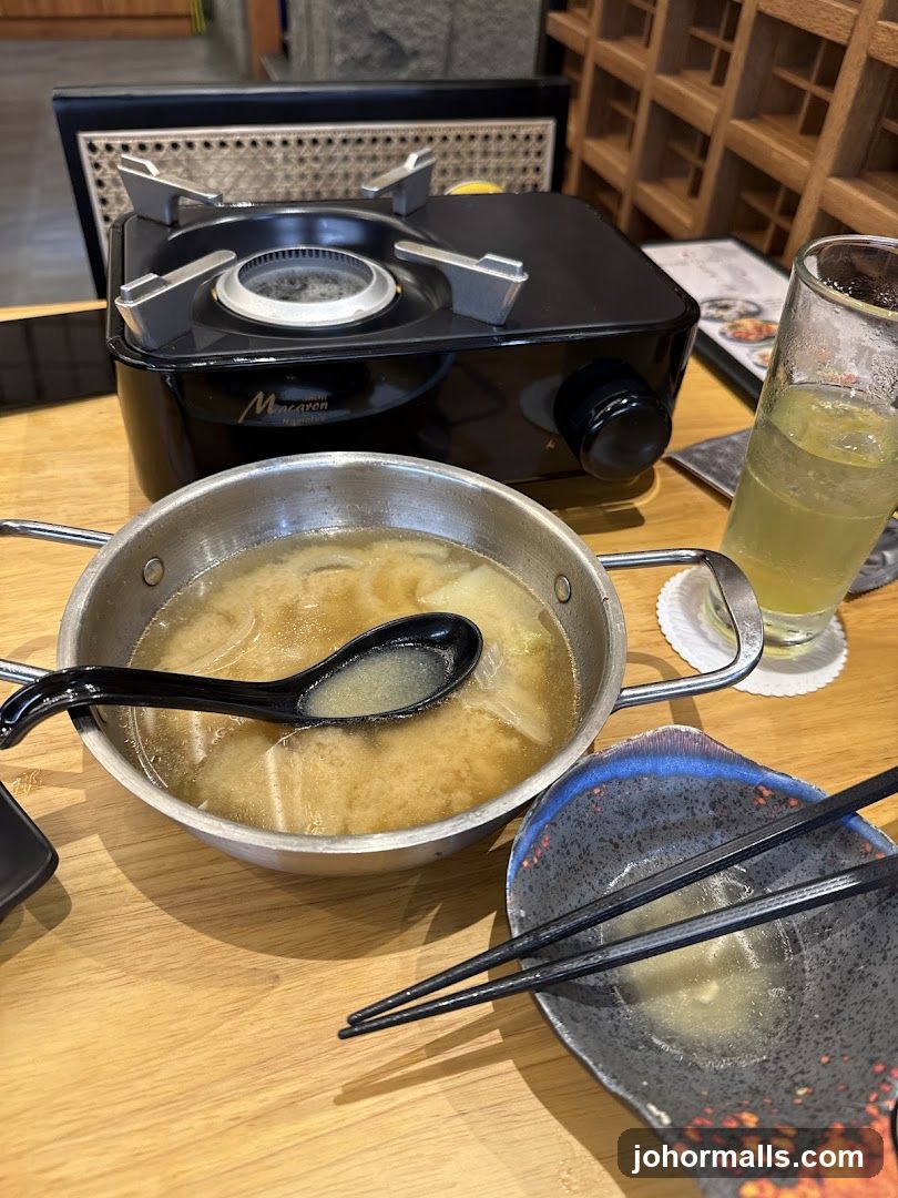 Table Setting with Hot Pot and Drink