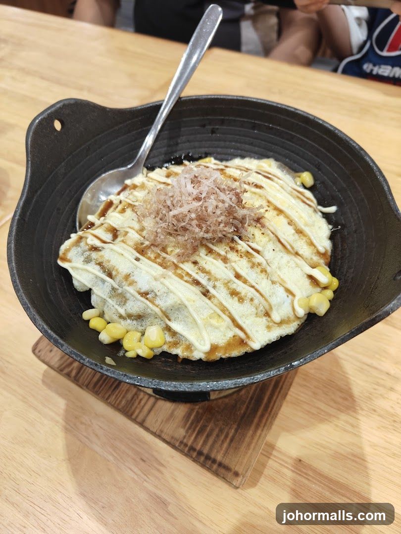 Savory Dish with Corn and Bonito Flakes