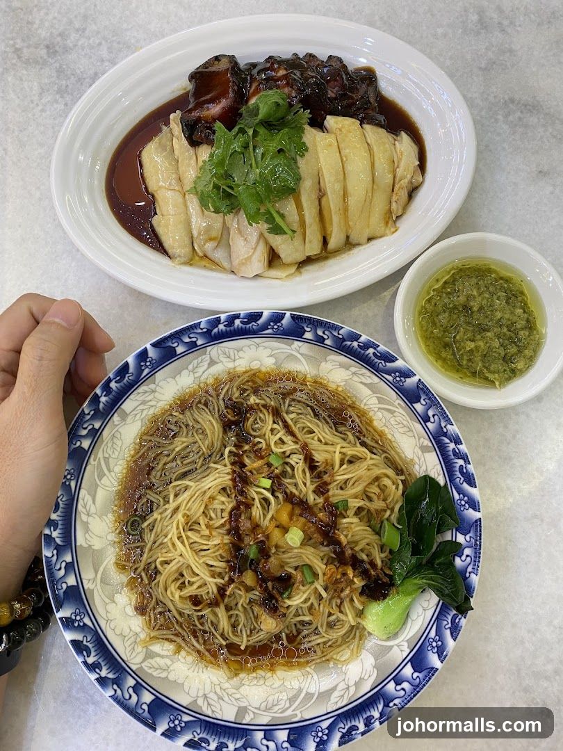 Hainanese Chicken Rice and Noodles