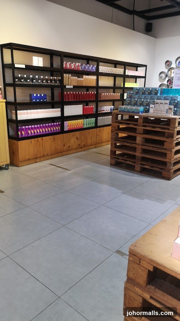 Retail store shelves with products