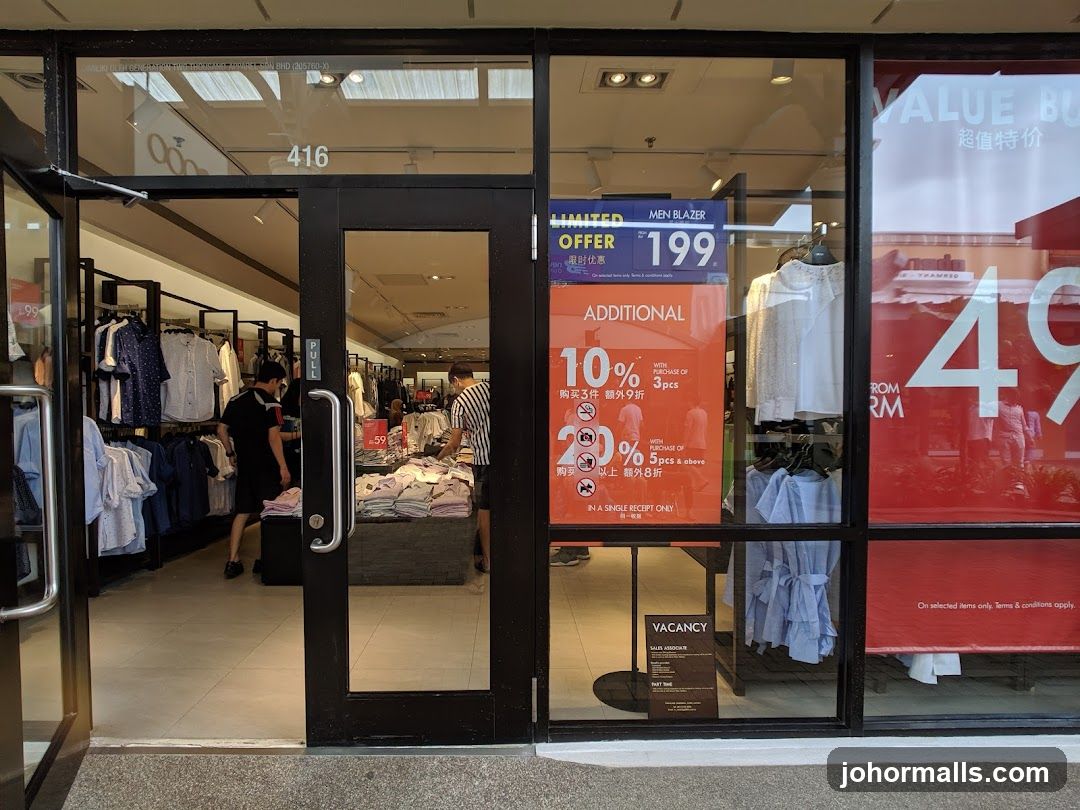 Storefront with Sale Signs