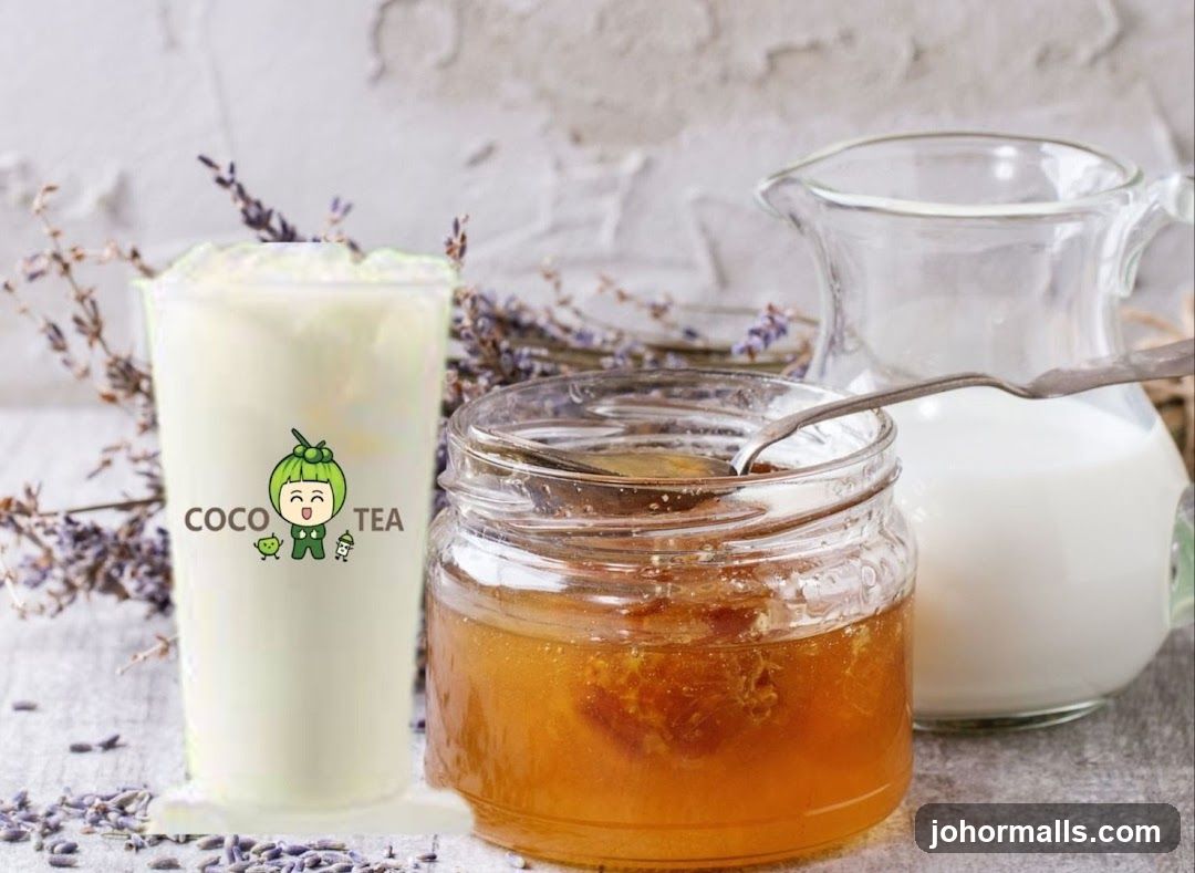 Coco Tea Drink with Honey and Milk