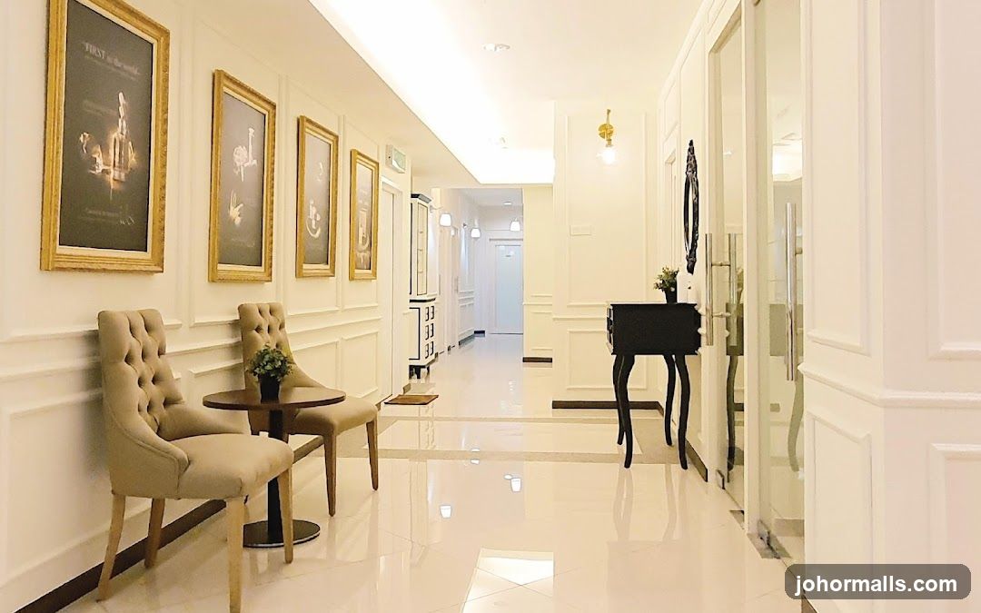 Elegant Hallway with Seating Area