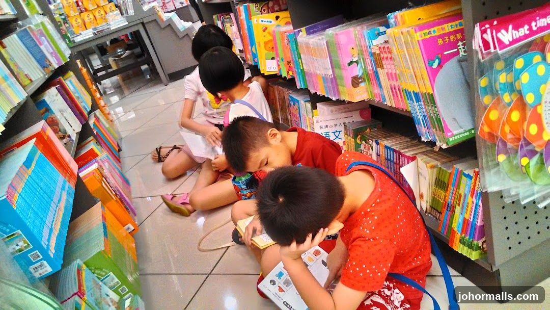 Children Reading Books in a Bookstore