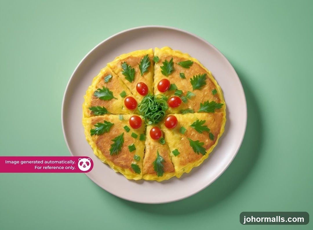 Omelette with Cherry Tomatoes and Parsley