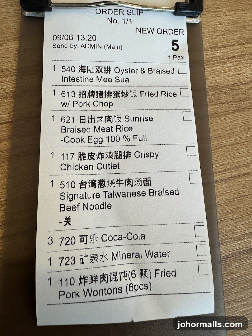 ORDER SLIP
