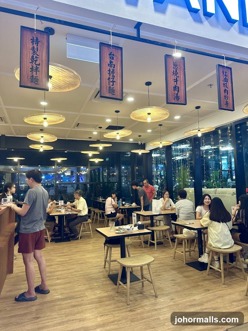 Restaurant Interior with Patrons