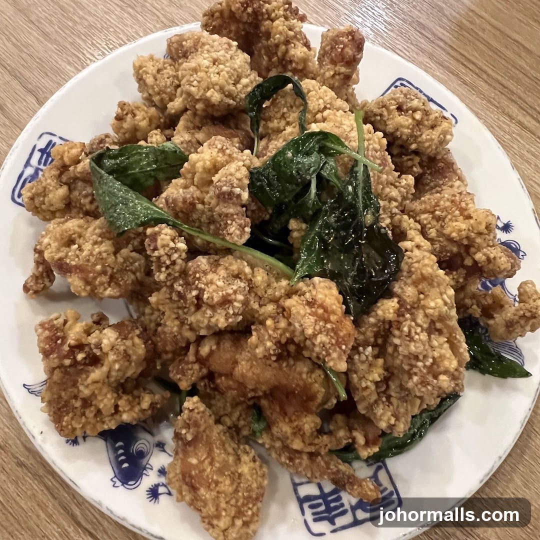 Fried Chicken Bites with Basil