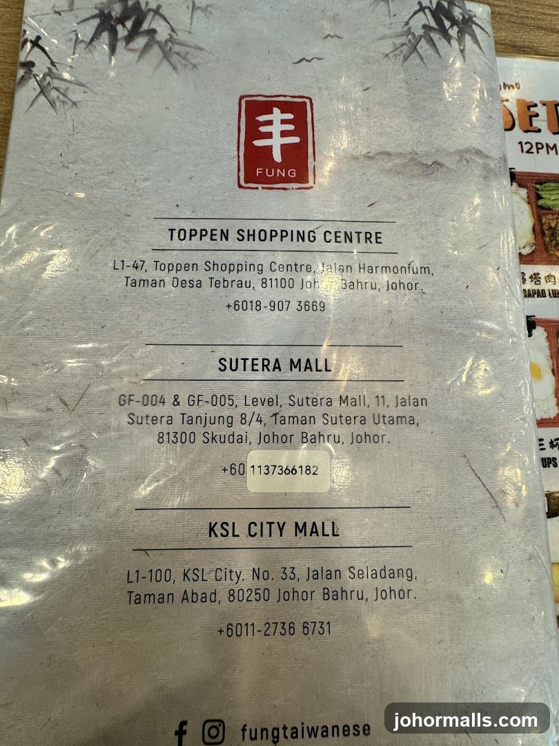 Fung Taiwanese Locations