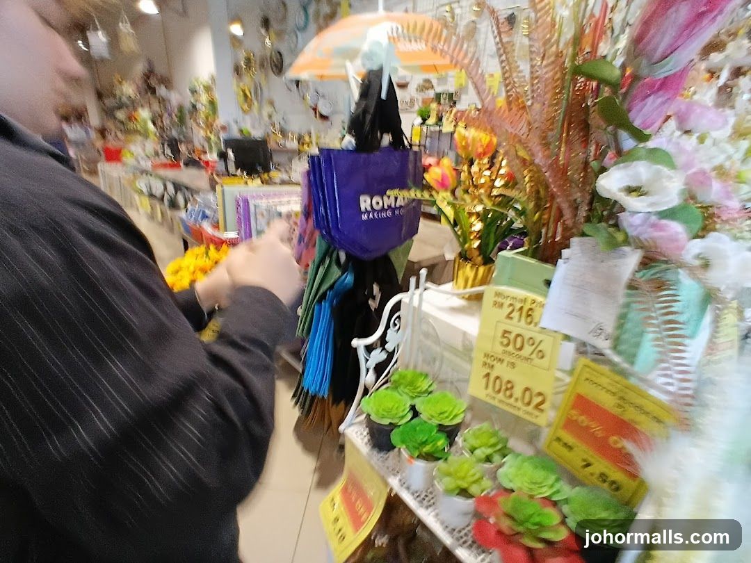Store Display with Sale Signs