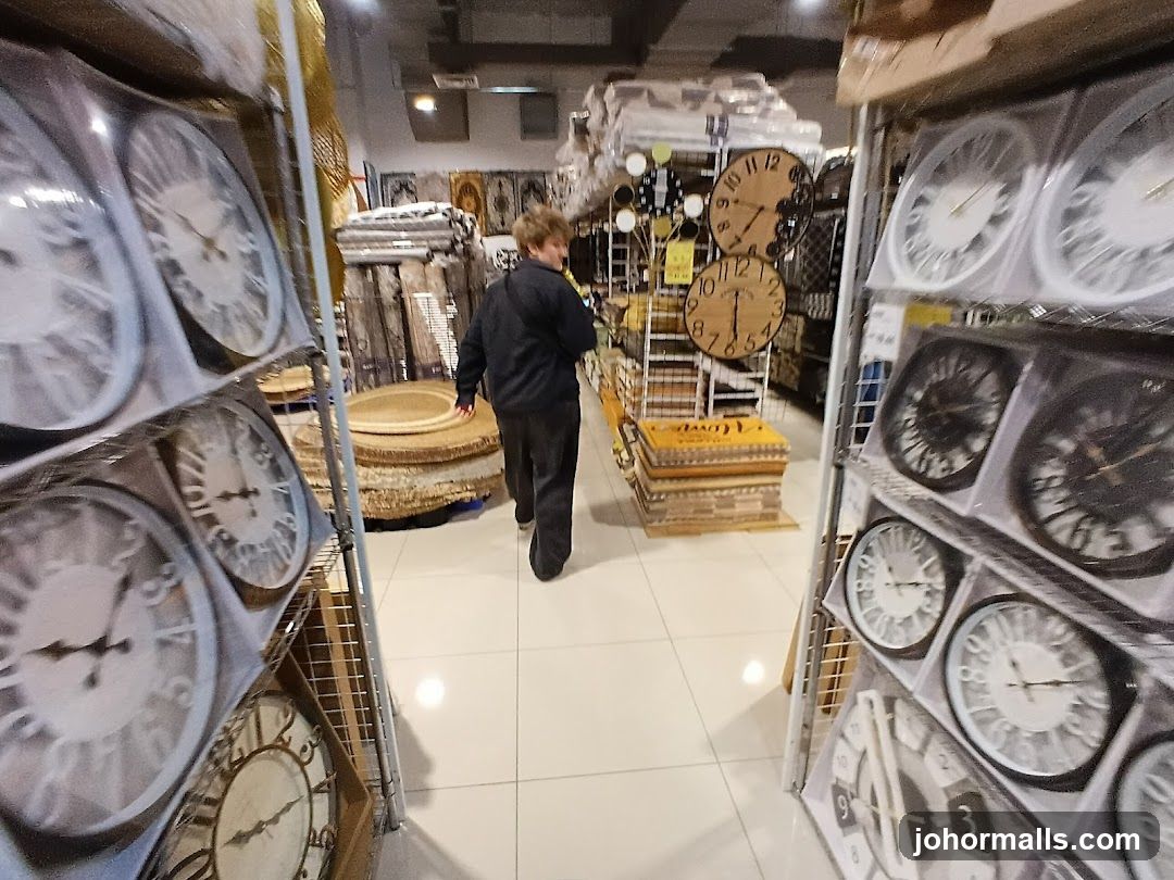 Store Interior with Clocks and Home Decor