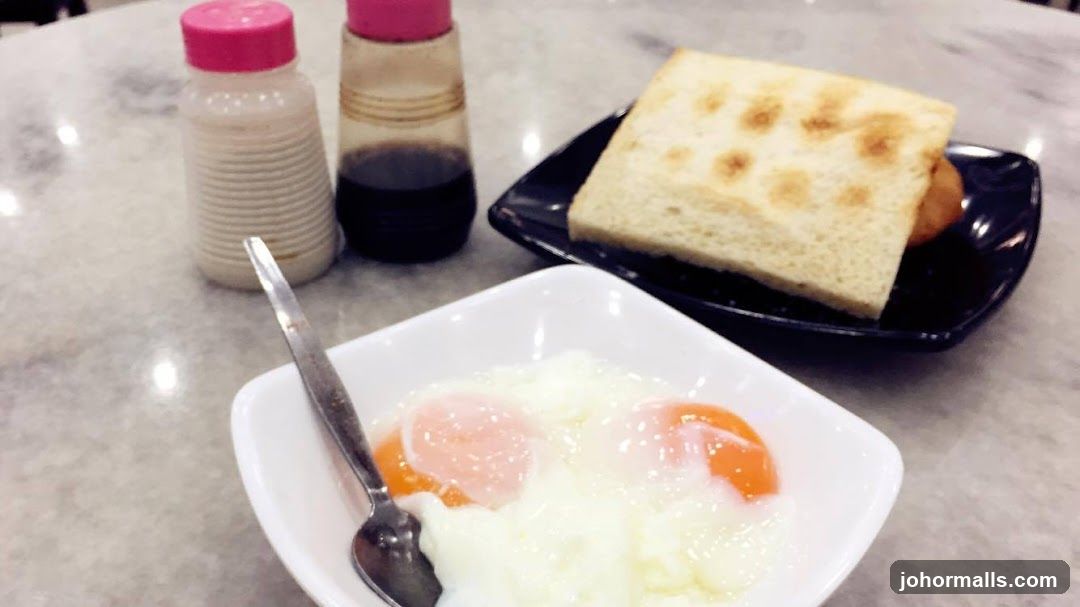 Soft-boiled eggs and toast